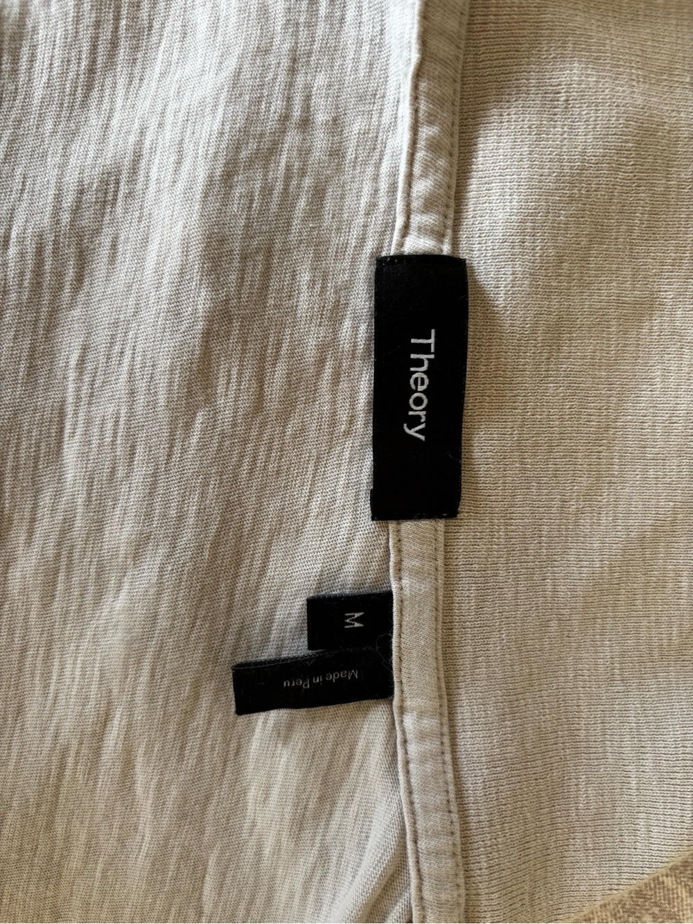 Theory Men's Light Beige Polo Shirt - Picture 3 of 5